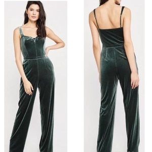 Abercrombie & Fitch velvet green jumpsuit